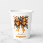 Fall Bow Girl Babydusche Pappbecher (Vorderseite)