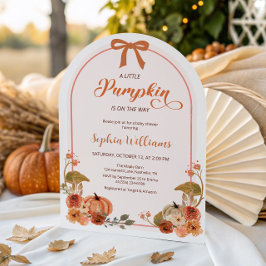 Fall Bow Little Pumpkin Girl Babydusche Einladung