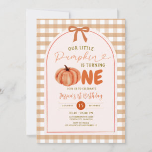 Fall Bow Pumpkin verwandelt eine Geburtstagsparty Einladung