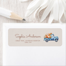 Fall Boy Baby Dusche Blue Pumpkin Truck