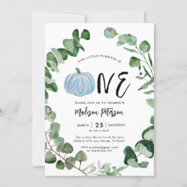 Fall Boy Little Pumpkin ist ein 1. Geburtstag Part Einladung