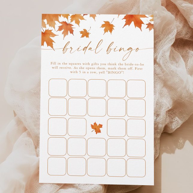 Fall Brautparty Bingo Game (Von Creator hochgeladen)