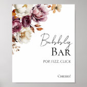Fall Brautparty Bubbly Bar Pop Fizz Clink Zeichen Poster (Vorne)