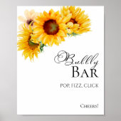 Fall Brautparty Bubbly Bar Pop Fizz Clink Zeichen Poster (Vorne)