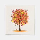 Fall Brautparty Ecru Standard Cocktail Napkin Serviette (Vorderseite)