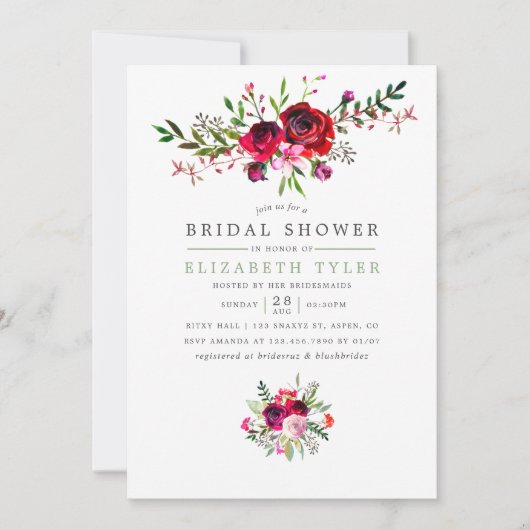 Fall Brautparty Einladung (Vorderseite)