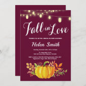 Fall-Brautparty-Einladung Burgunder Einladung (Vorne/Hinten)