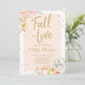 Fall-Brautparty-Einladungs-Fall in Liebe-Dusche Einladung (Stehend Vorderseite)