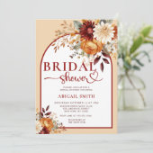 FALL-BRAUTPARTY-FLORAL-ARBE EINLADUNG (Stehend Vorderseite)