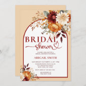 FALL-BRAUTPARTY-FLORAL-ARBE EINLADUNG (Vorne/Hinten)