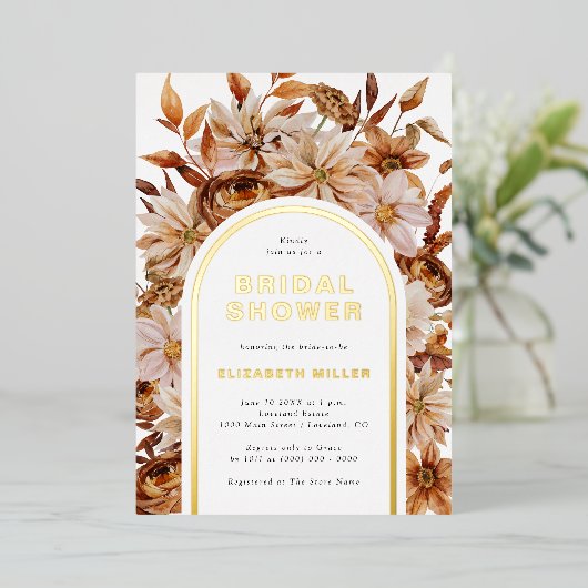 Fall-Brautparty Folieneinladung (Stehend vorne)