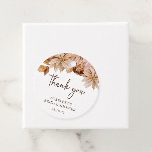 Fall Brautparty Gefälligkeitstags Geschenkanhänger (Beispiel)