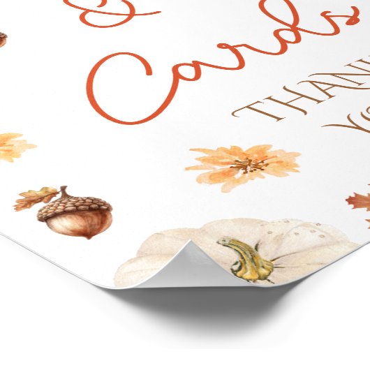 Fall Brautparty Geschenke & Karten-Zeichen Poster (Ecke)