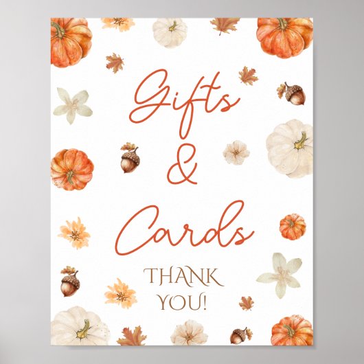 Fall Brautparty Geschenke & Karten-Zeichen Poster (Vorne)