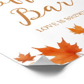 Fall Brautparty Kaffee Bar Poster (Ecke)
