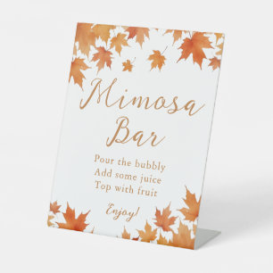Fall Brautparty Mimosa Bar Sockelschild