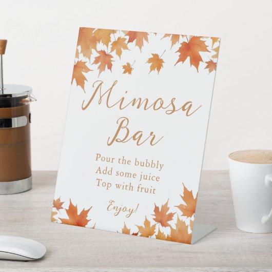 Fall Brautparty Mimosa Bar Sockelschild (In SItu)