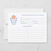 Fall-Brautparty-Monogramm-Rezept-Karte Einladung (Vorderseite)