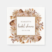 Fall Brautparty Paper Napkin Serviette (Vorderseite)