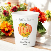 Fall Brautparty Pumpkin Hochzeitspapier Tasse Pappbecher