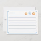 Fall Brautparty Pumpkin-Ratschlag für die Bride Ca Einladung (Rückseite)