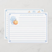 Fall Brautparty Pumpkin-Ratschlag für die Bride Ca Einladung (Vorne/Hinten)