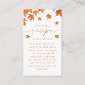 Fall-Brautparty-Rezept-Anfrage Begleitkarte (Vorderseite)