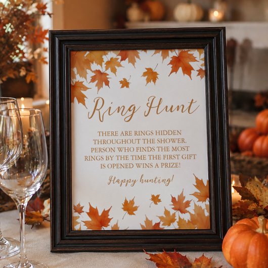 Fall Brautparty Ring Hunt Spiel Poster
