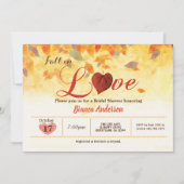 Fall Brautparty rustikaler Rückgang der Liebe Einladung (Vorderseite)