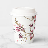 Fall-Brautparty-Themenpapiergruppen | Rustic Berry Pappbecher (Links)