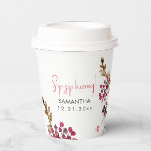 Fall-Brautparty-Themenpapiergruppen   Rustic Berry Pappbecher