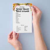 Fall Brautparty Word Scramble Game Flyer (Handgriff)