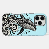 Fall Breach Whale iPhone Hülle (Rückseite (Horizontal))