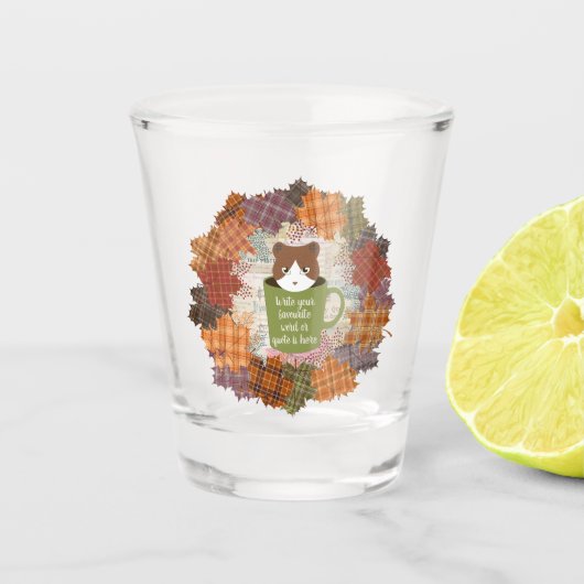Fall Break Cat Acrylic Wall Art Schnapsglas (Vorderseite)
