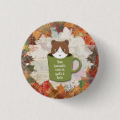 Fall Break Cat Button (Vorderseite)