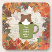 Fall Break Cat Cork Getränkeuntersetzer (Vorderseite)