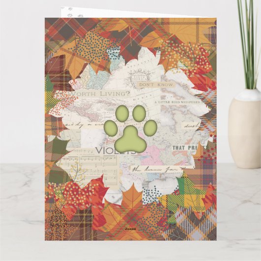 Fall Break Cat Falten dank Karte (Rückseite)