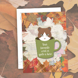 Fall Break Cat Feiertagspostkarte