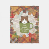Fall Break Cat Fleecedecke (Vorderseite)
