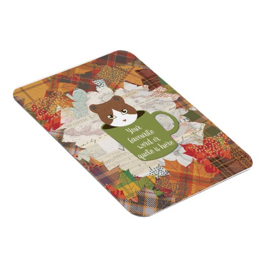 Fall Break Cat Flexible Foto Magnet (Rechte Seite)