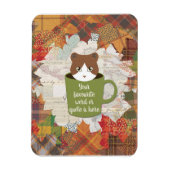 Fall Break Cat Flexible Foto Magnet (Vertikal)