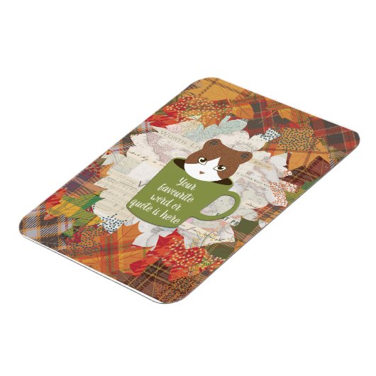 Fall Break Cat Flexible Foto Magnet (Linke Seite)