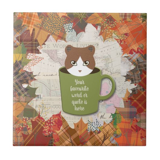 Fall Break Cat Fliese (Vorderseite)