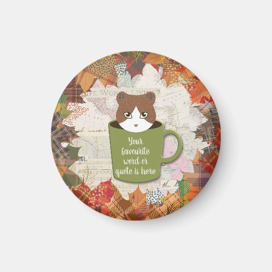 Fall Break Cat Magnet (Vorne)