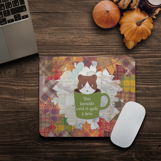 Fall Break Cat Mousepad
