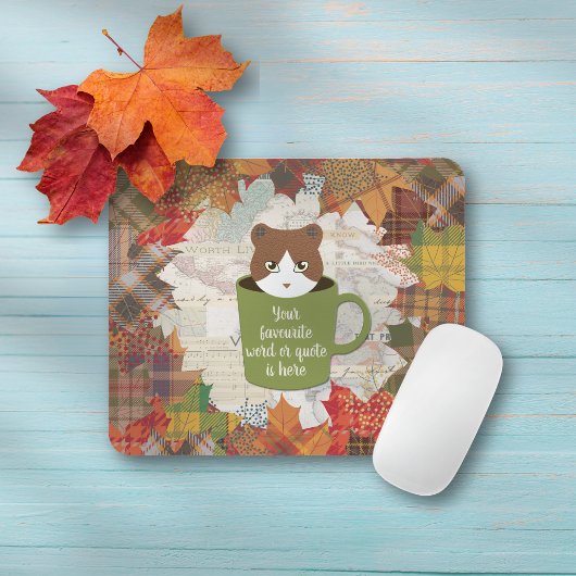 Fall Break Cat Mousepad