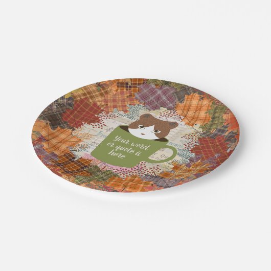 Fall Break Cat Pappteller (Schrägansicht)