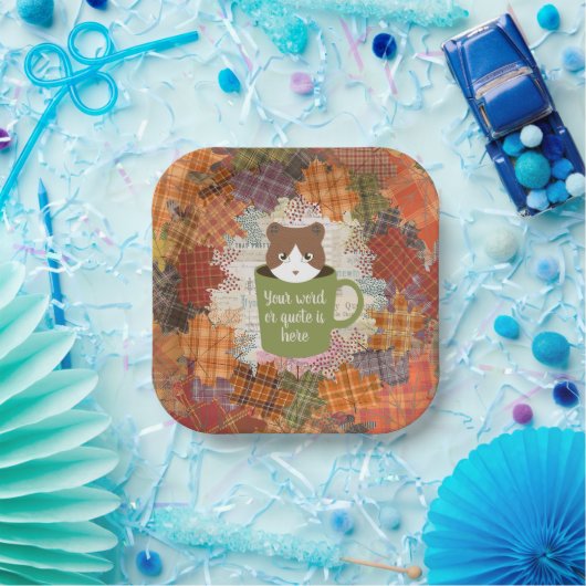 Fall Break Cat Pappteller (Party)