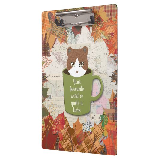 Fall Break Cat Planner Klemmbrett (Links)