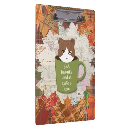 Fall Break Cat Planner Klemmbrett (Rechts)